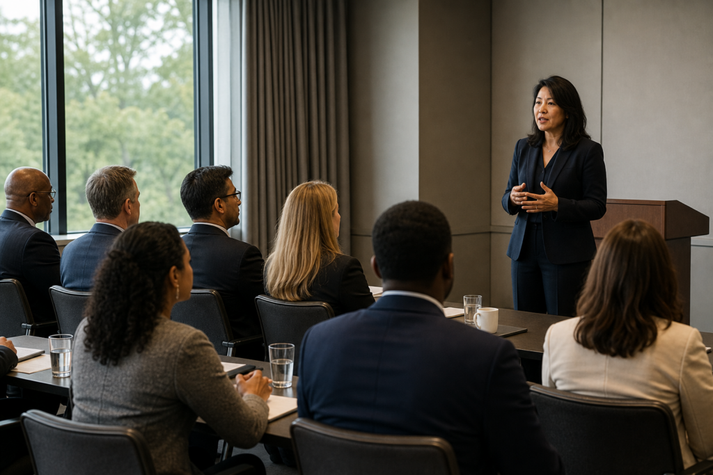 Presenting private real estate offering terms to a room of investors