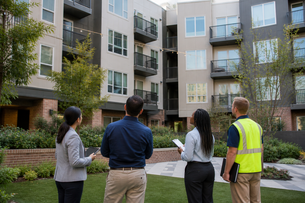 Site inspection of a Southern California multifamily property during due diligence