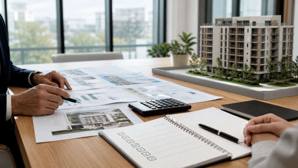 Accredited investor reviewing private real estate eligibility documents