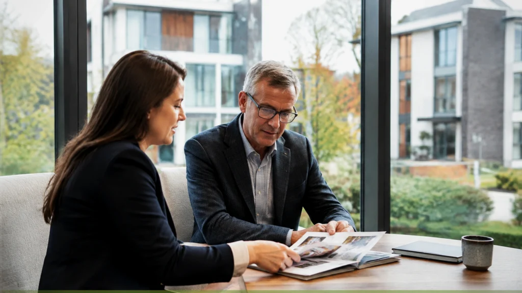 Partnership Schedule K-1 review with tax documents and investor reporting notes